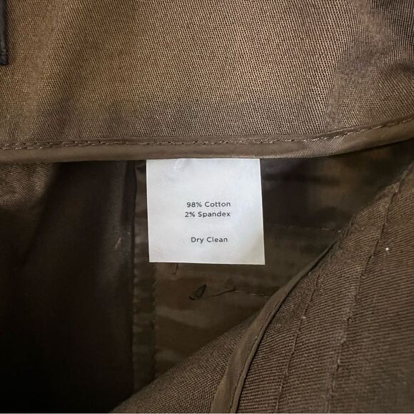 Talbots Classic Straight Leg Trousers Pants NEW Size 24W Olive Green - Picture 8 of 8